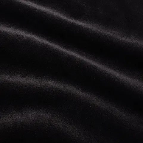Black Plush Velvet fabric swatch