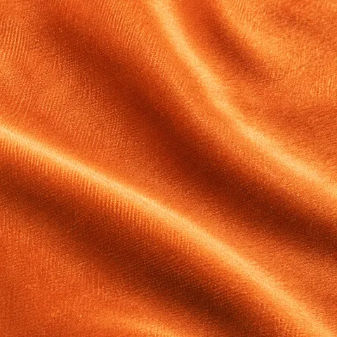 Orange Plush Velvet fabric swatch