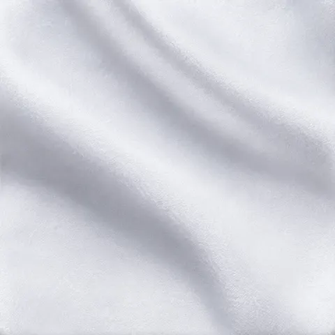 White Plush Velvet fabric swatch