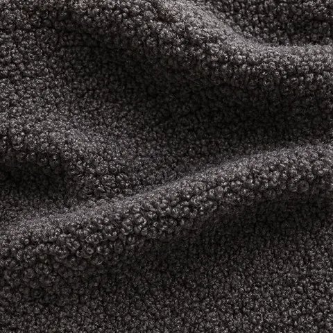 Granite Teddy Boucle fabric swatch