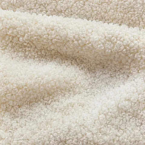 Ivory Teddy Boucle fabric swatch
