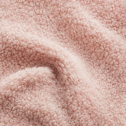 Pink Teddy Boucle fabric swatch