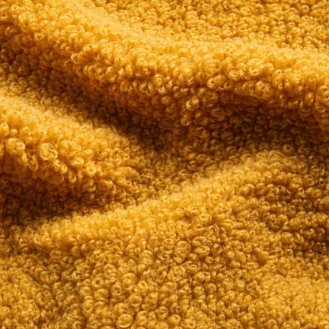 Saffron Teddy Boucle fabric swatch