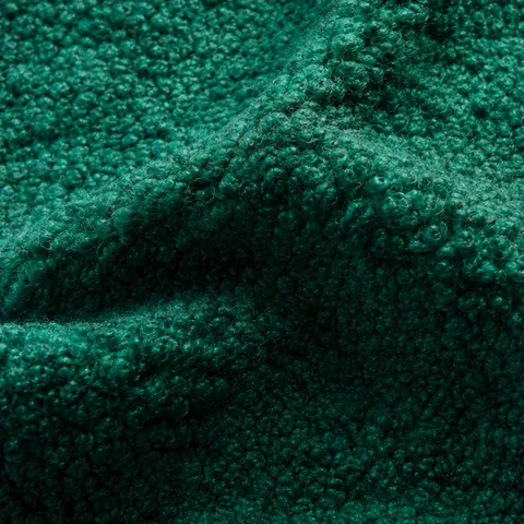Teal Teddy Boucle fabric swatch